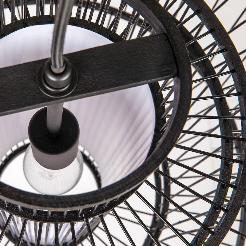 Hello Honey® 19.5" Boho Tiered Bamboo Chandelier