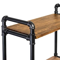 Honey Can Do Black -Tier Industrial Bookshelf