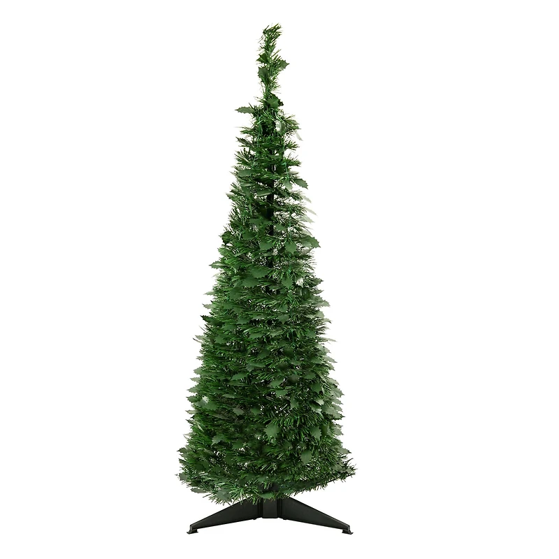 4ft. Unlit Green Tinsel Pop-Up Artificial Christmas Tree