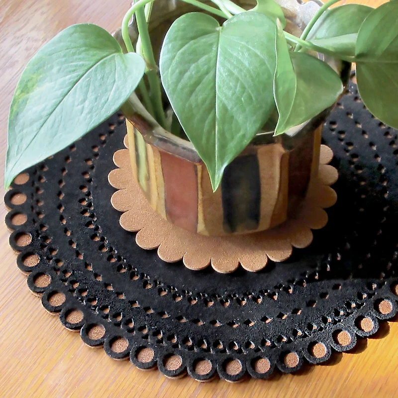 Black Suede Split Leather by ArtMinds™