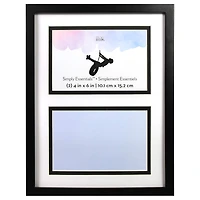 Simply Essentials™ 2 Opening 4" x 6" Black  Collage Frame with Mat by Studio Décor®