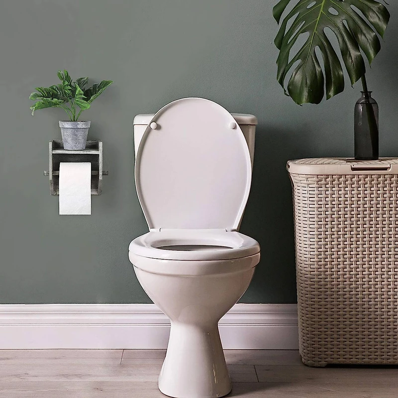 Olive Green Toilet Paper Holder with Storage