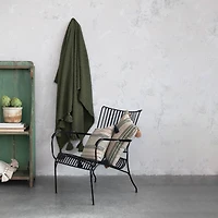 Hello Honey® Olive Green Knit Throw Blanket with Tassels