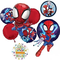 Spidey and Friends Birthday 8-Piece Foil Balloon Bouquet