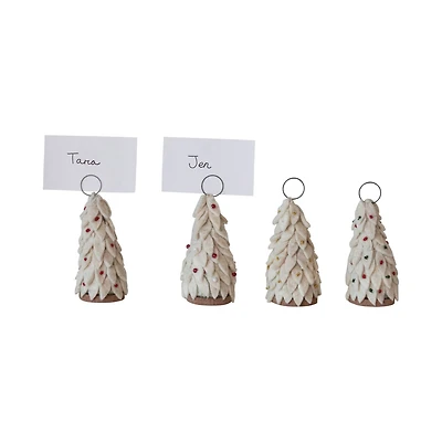 Hello Honey® Felt Wool Christmas Tree Place Card & Photo Holder Set