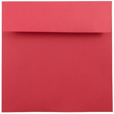 JAM Paper 7.5" x 7.5" Red Square Colored Invitation Envelopes, 25ct.