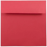 JAM Paper 7.5" x 7.5" Red Square Colored Invitation Envelopes, 25ct.