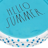 Rae Dunn 4ft. Hello Summer Aqua Polka Dots Mini Pool