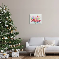 Stupell Industries Make It Merry Bold Christmas Stripes Canvas Wall Art
