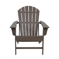 38" Brown Resin Indoor Outdoor Adirondack Chair