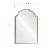 16" x 24" Scalloped Arch Wall Mirror in Gold Metal Frame by Ashland®