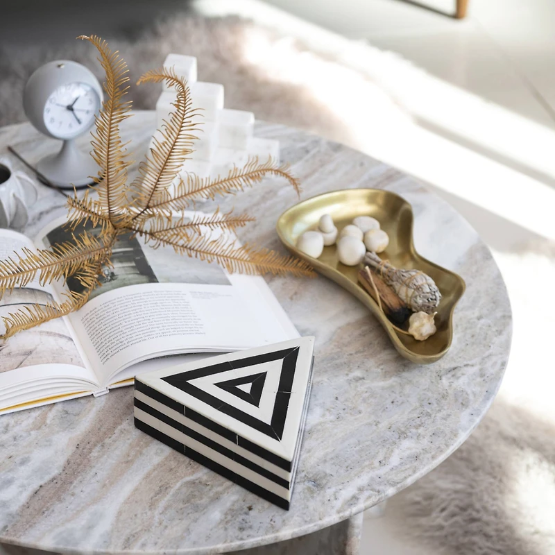 Hello Honey® 7" Black & White Striped Triangular Box