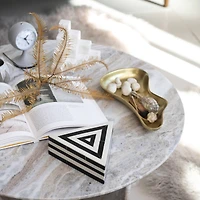 Hello Honey® 7" Black & White Striped Triangular Box