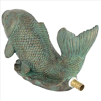Design Toscano 10.5" Japanese Koi Piped Spitter Statue