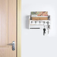 NEX™ Rustic White Wall Mounted Mail & Key Holder