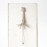 Hello Honey® 51" Gray & Black Handmade Wool Felt Squid Wall Hanging