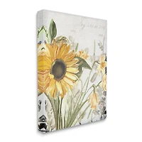 Stupell Industries Soft Sunflower Floral Canvas Wall Art