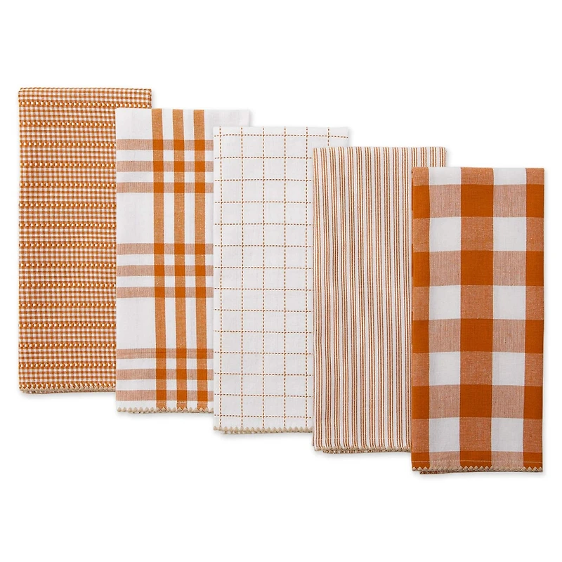 DII® Pumpkin Spice Farmhouse Woven Dishtowel Set
