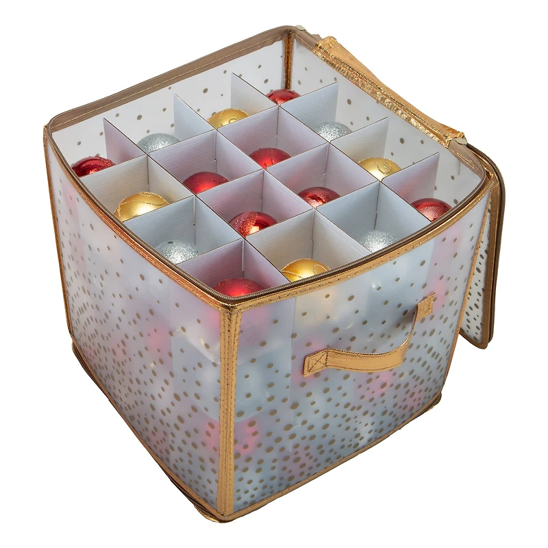 Simplify Clear & Gold Ornament Organizer