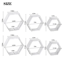 NEX™ LIANTRAL Hexagon Floating Wood Shelves Set