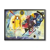 Stupell Industries Classic Kandinsky Abstraction Yellow Red Blue Framed Wall Art
