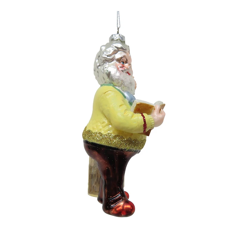 5.25" Teacher Santa Glass Ornament by Ashland®