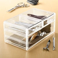 Cecilia Tech 9.5" Clear Stackable 3-Drawer Jewelry Box