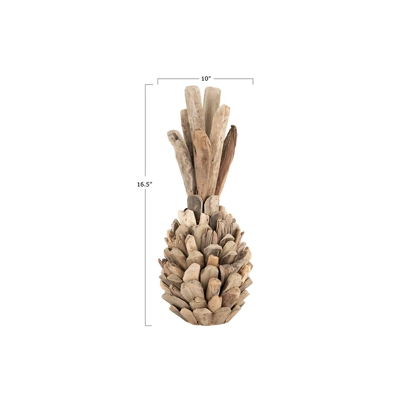 Hello Honey® 16.5" Driftwood Pineapple Tabletop Accent