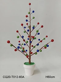 2ft. Unlit Glittered Ball Ornament Artificial Christmas Tree