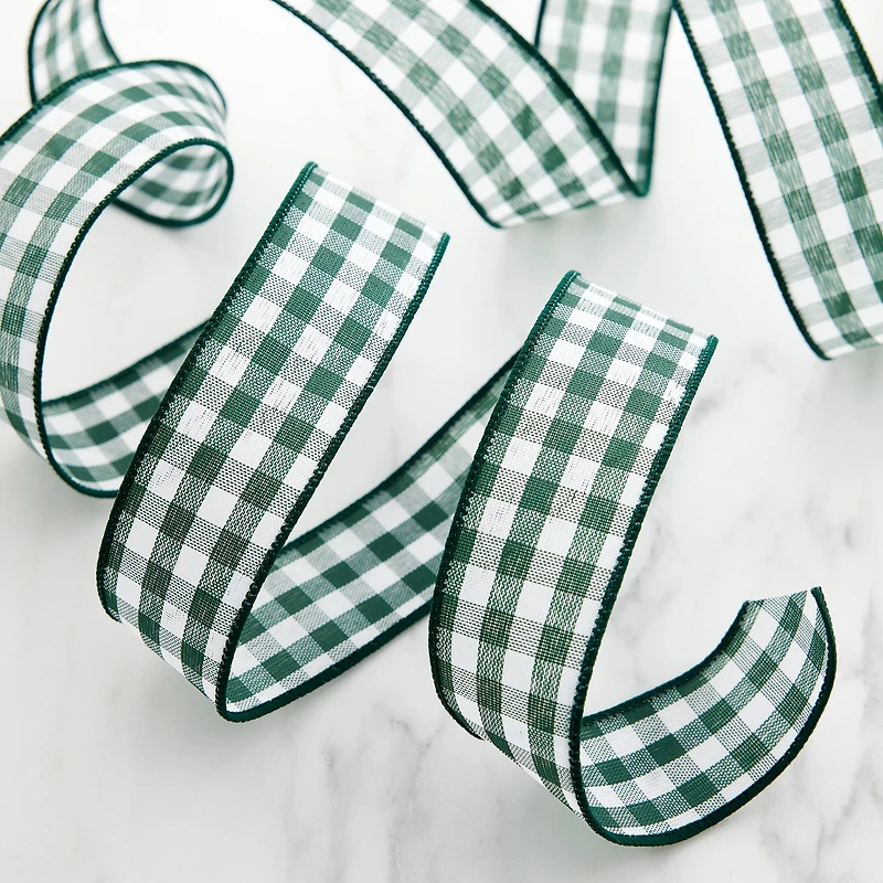 1.5" x 10yd. Wired Gingham Ribbon by Celebrate It