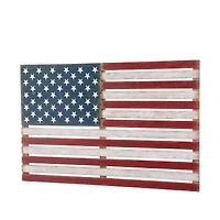 Glitzhome® Wooden American Flag Hanging Wall Decor