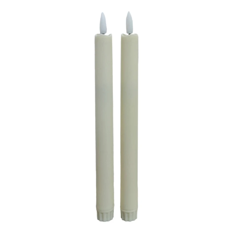 10" Flickering LED Wax Taper Candles
