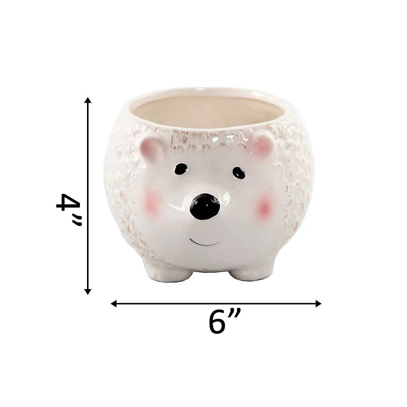 Flora Bunda® 6" Hedgehog Ceramic Planter