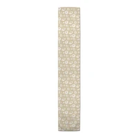 7.5ft. Tan & White Florals Cotton Twill Table Runner