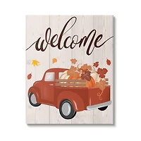 Stupell Industries Welcome Country Pumpkin Truck Canvas Wall Art