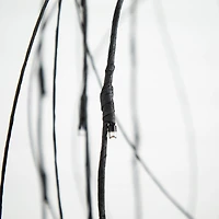 4ft. Orange & Purple LED Pre-Lit Halloween Black Willow Artificial Fall Tree