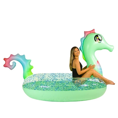 PoolCandy Glitterfied® Gigantic Seahorse Pool Raft