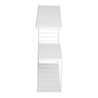 Honey Can Do White 3-Tier Floating Square Wall Shelf