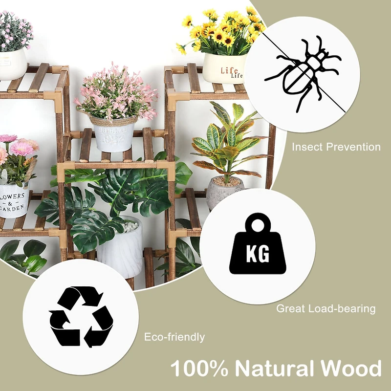 NEX™ 11 Shelf Tall Ladder Garden Plant Rack