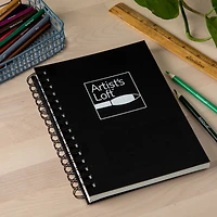 6 Pack: Black Hardcover Mixed Media Book by Artist's Loft™, 5.5" x 8.5"