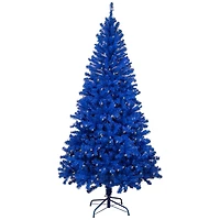 7ft. Pre-Lit Royal Blue Pine Artificial Christmas Tree, Clear Lights