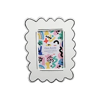 Flora Bunda® 4" x 6" Sand White Wavey with Sideline Ceramic Frame