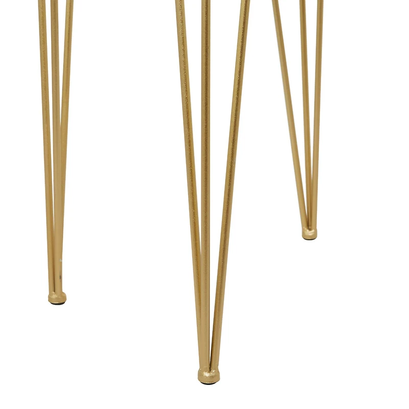 Gold Modern Planter, Set of 2" 30", 27"
