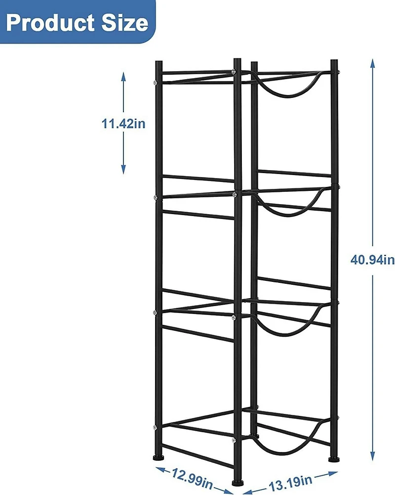 41" 5-Gallon Water Jug Holder Storage Rack