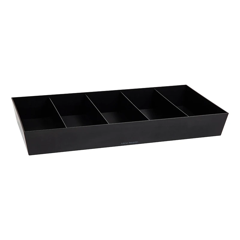 Mind Reader 24" Black 5-Compartment Countertop Organizer