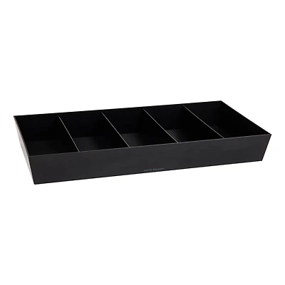Mind Reader 24" Black 5-Compartment Countertop Organizer