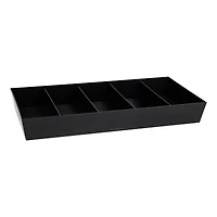 Mind Reader 24" Black 5-Compartment Countertop Organizer