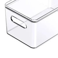Small Clear Stacking Plastic Bin with Lid by Simply Tidy®