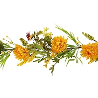 5ft. Orange Peony Artificial Fall Harvest Garland