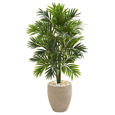 4ft. Areca Artificial Palm Tree in Sand Colored Planter